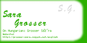 sara grosser business card